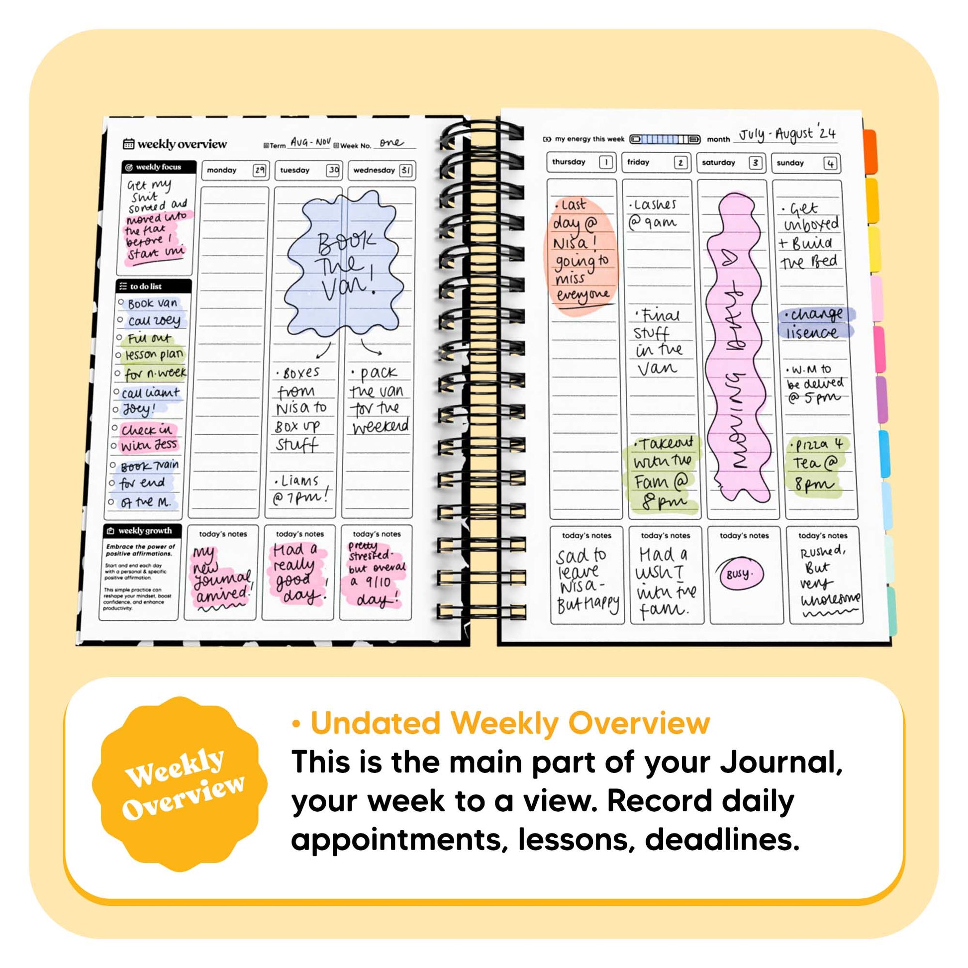 Academic Undated Spiral Journal