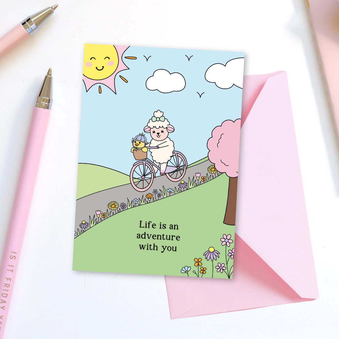 Life is an Adventure With You Greetings Card