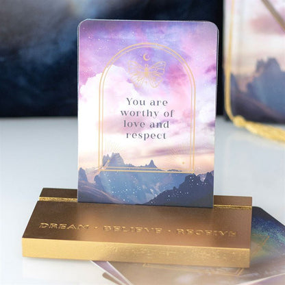 Affirmation Cards with Wooden Stand - Start Each Day with a Touch of Magic - Forever After Boutique