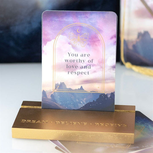 Affirmation Cards with Wooden Stand - Start Each Day with a Touch of Magic - Forever After Boutique