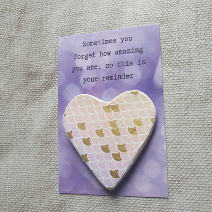 You're Amazing Sentiment Heart Hug Pocket Token
