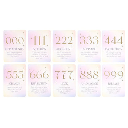 Angel Number Affirmation Cards with Wooden Stand – Divine Guidance for Daily Inspiration - Forever After Boutique