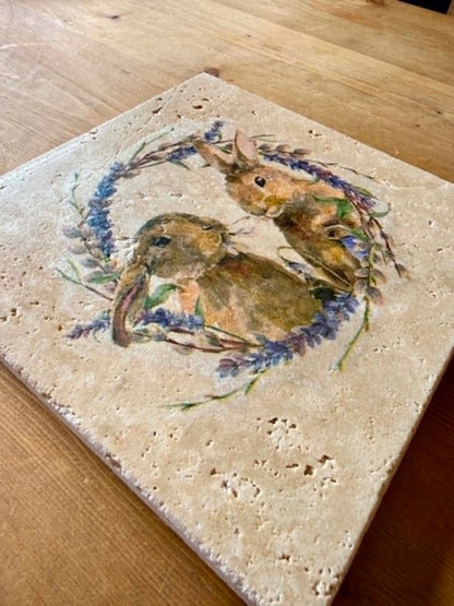 Handmade Stone placemat/ Trivet/ Worktop saver/ Natural stone placemats