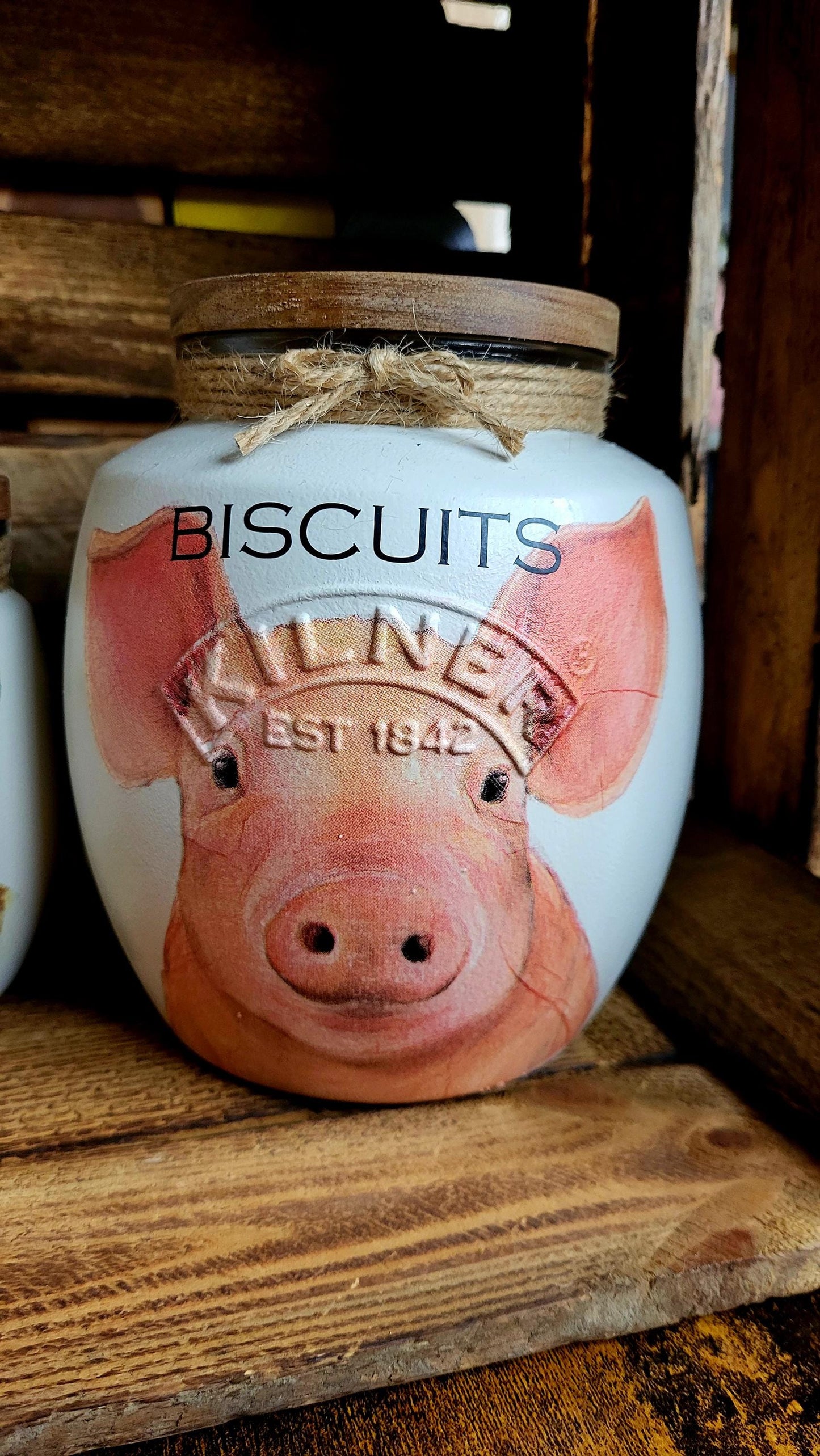 Decorative glass kilner cookie and biscuit jar