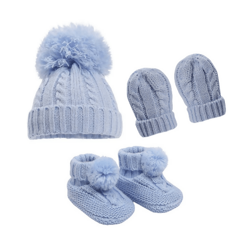 Baby Hat Gift Set: Baby Blue - Forever After Boutique