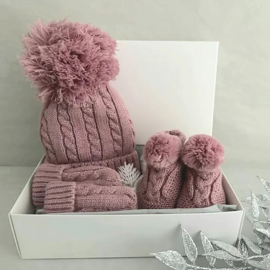 Baby Hat Gift Set: Dusky Pink - Forever After Boutique