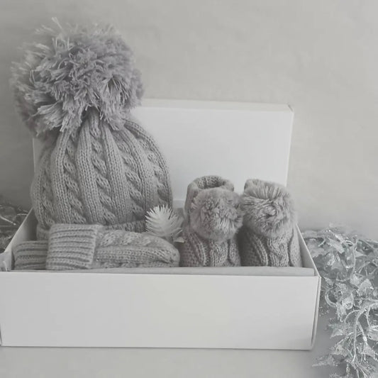 Baby Hat Gift Set: Grey - Forever After Boutique