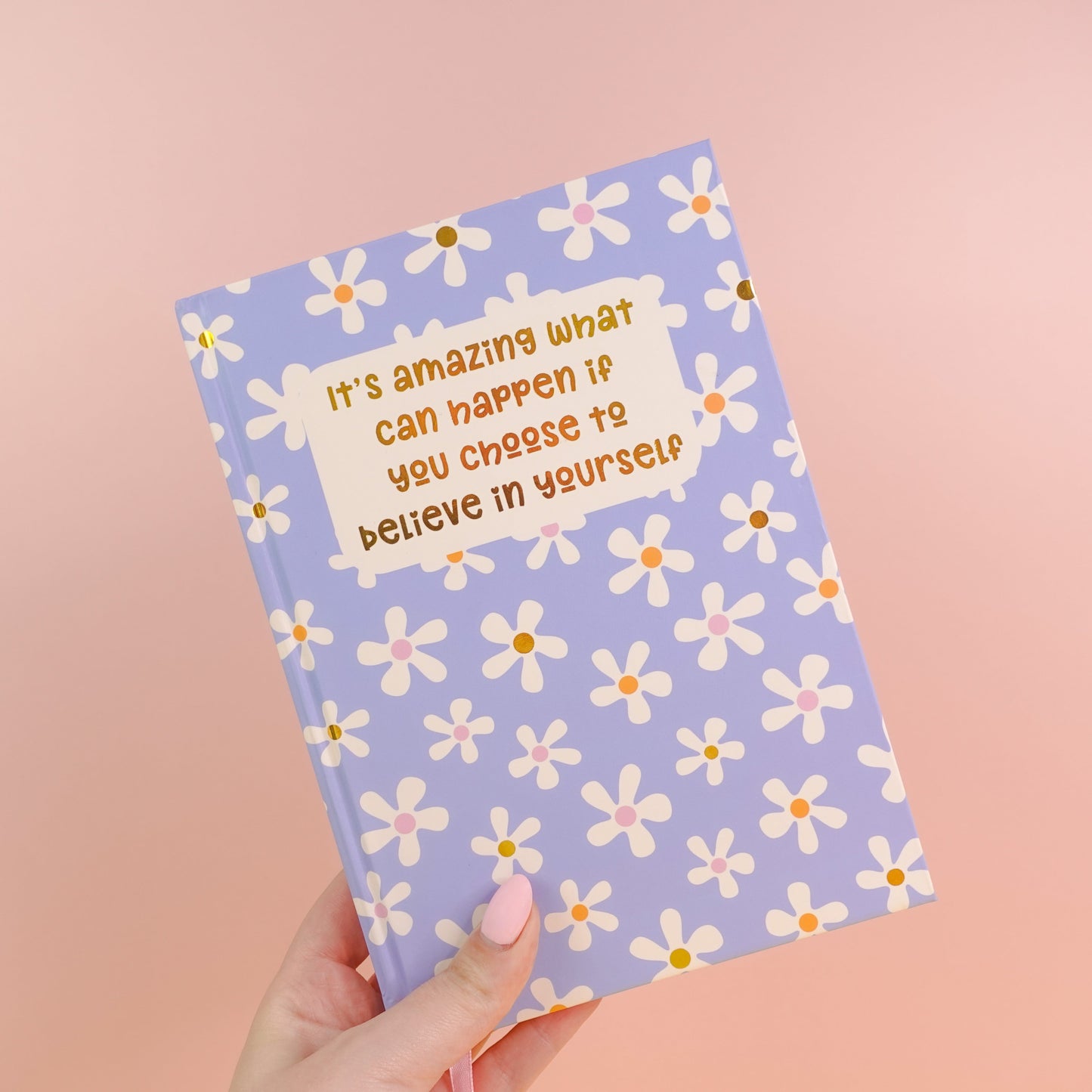 Believe in Yourself Gold Foil Dotted A5 Journal