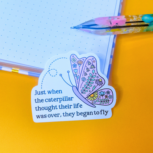 Butterfly Began to Fly Sticker