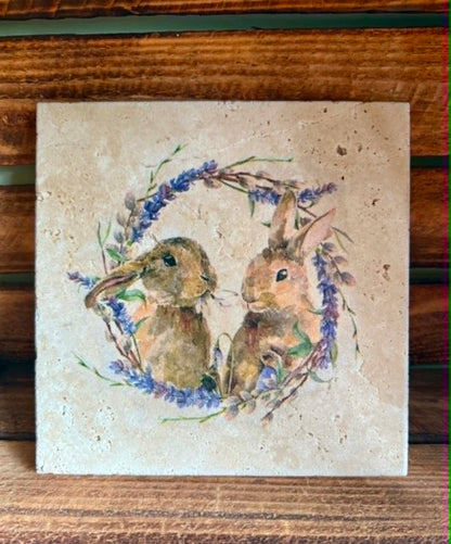 Handmade Stone placemat/ Trivet/ Worktop saver/ Natural stone placemats