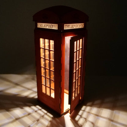 Telephone Box Lamp - Flatpack Model Kit by Curious Rabbit ®