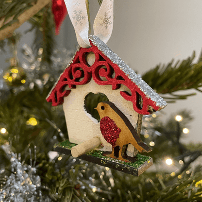 Birdhouse Bauble - Handmade Ornament by Curious Rabbit ®