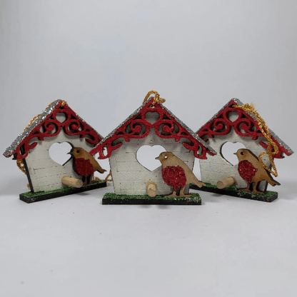 Birdhouse Bauble - Handmade Ornament by Curious Rabbit ®