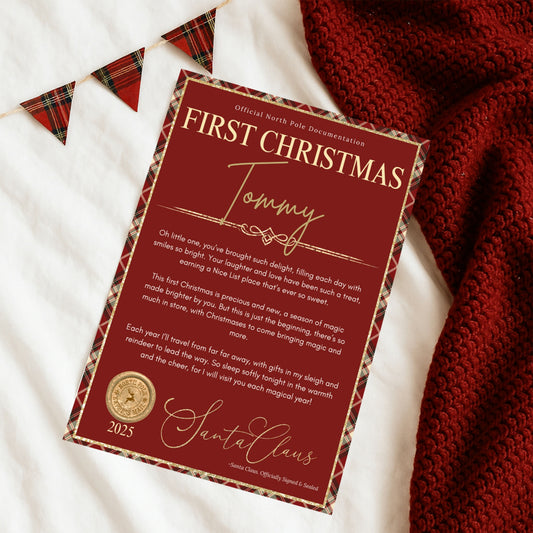 First Christmas letter - personalised