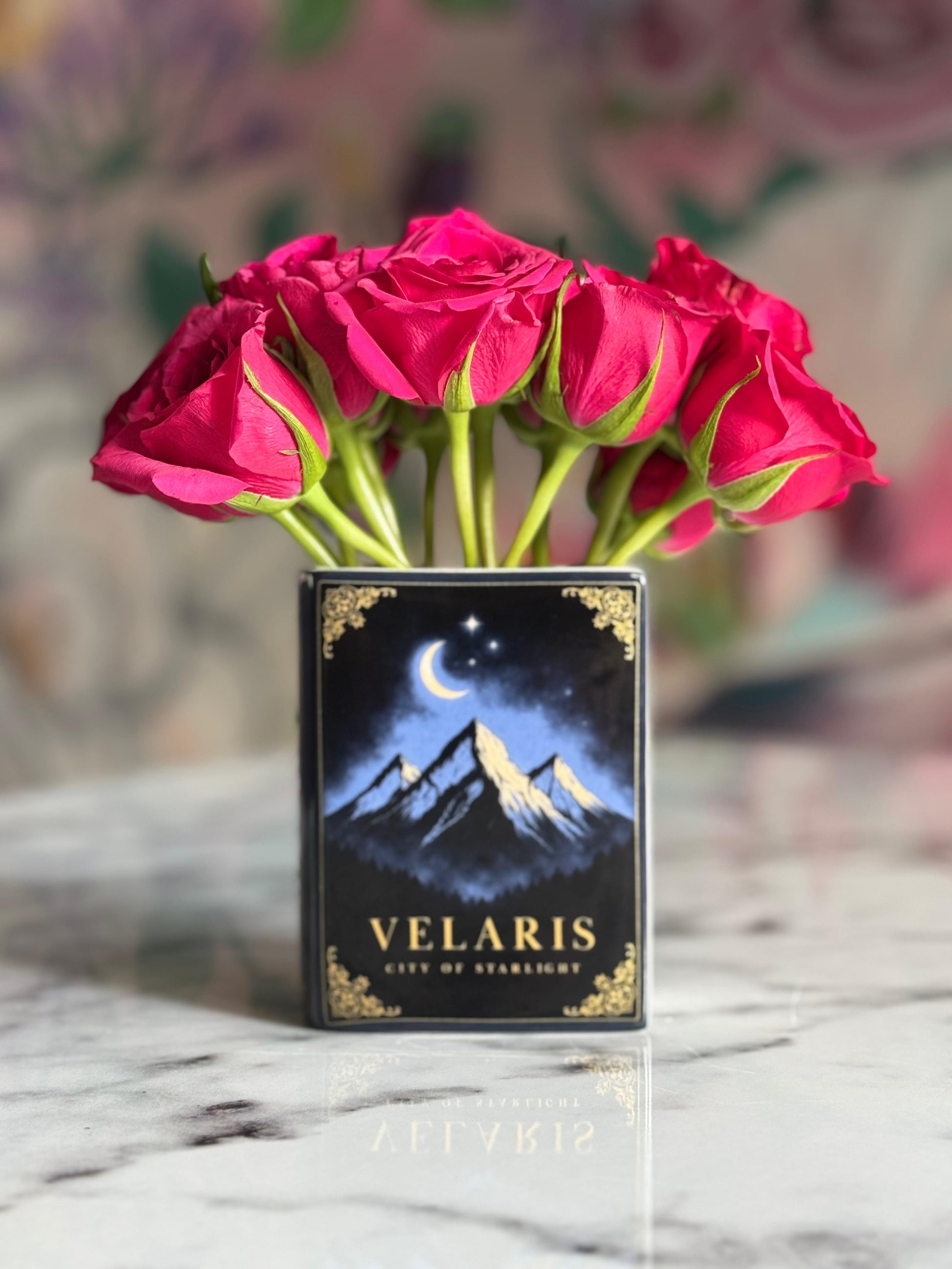 Book Vase: A Court of Thorns & Roses Ceramic Book Vase