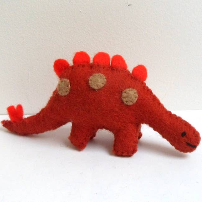 Felt Stegosaurus Dinosaurs: Orange