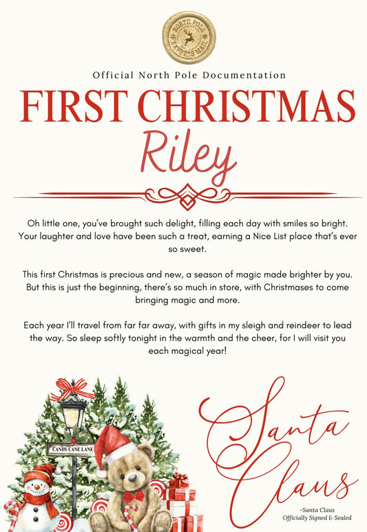 First Christmas letter