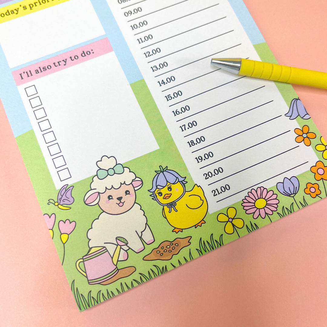 A5 Daily Planner Pad - Beautiful Things Will Bloom