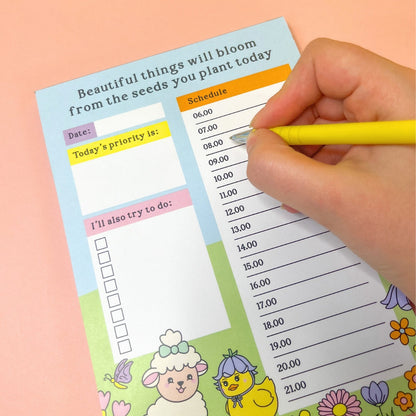 A5 Daily Planner Pad - Beautiful Things Will Bloom