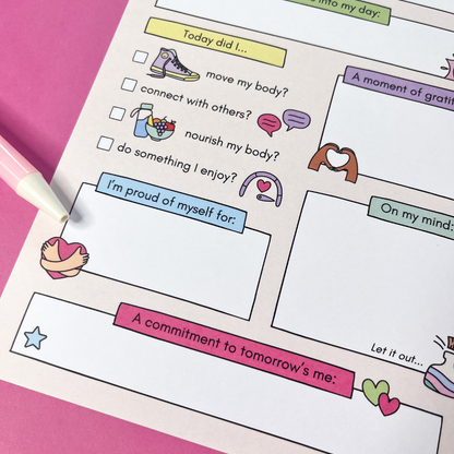 Daily Focus Self-Care Notepad - A5