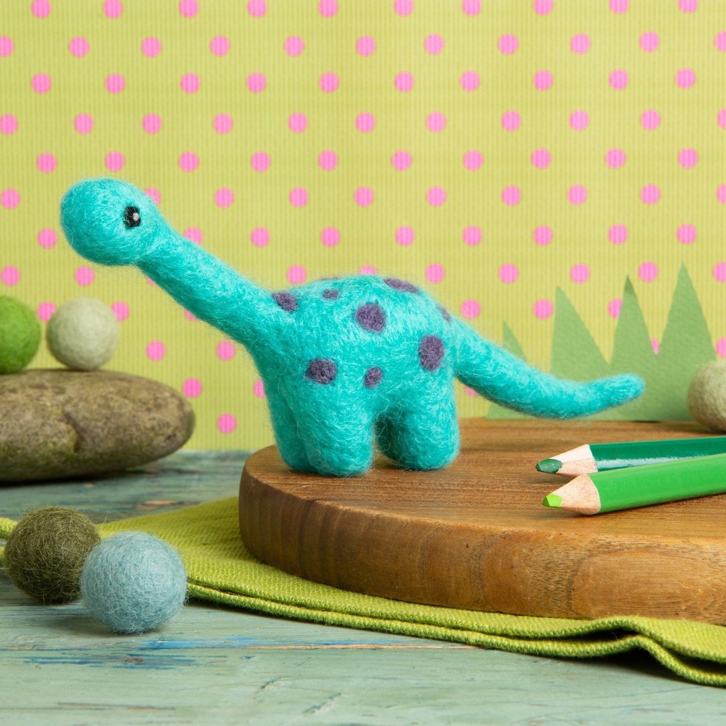 Diplodocus Dinosaur Needle Felting Kit for Beginners