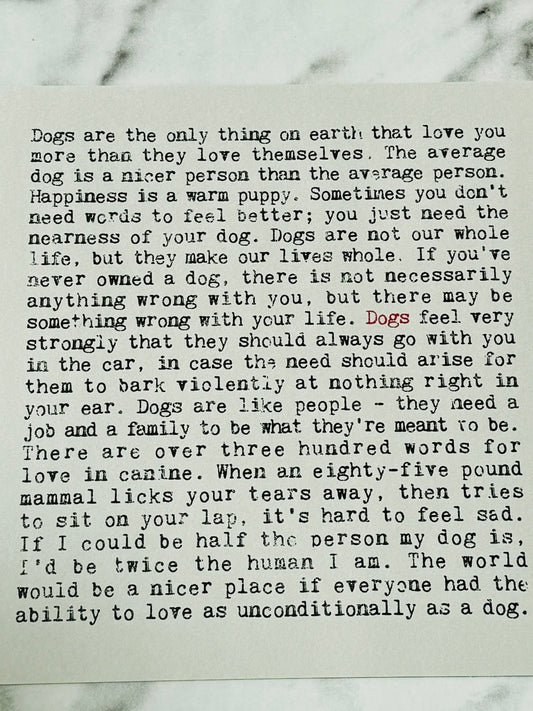 Dog Wise Words Print - Forever After Boutique