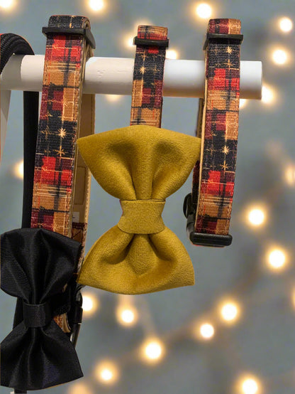 Black Bow Tie Collar Accessory
