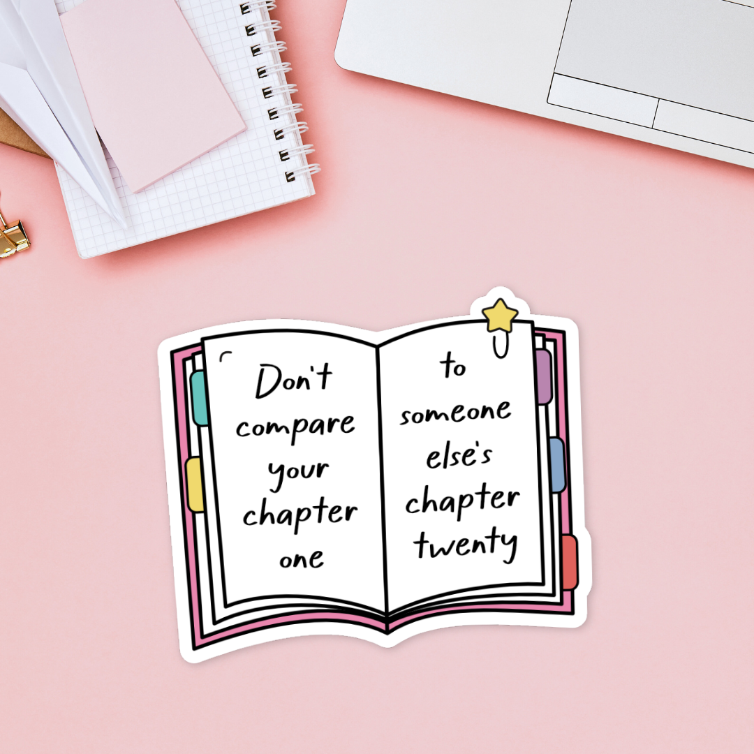 Don't Compare Yourself Bookish Sticker