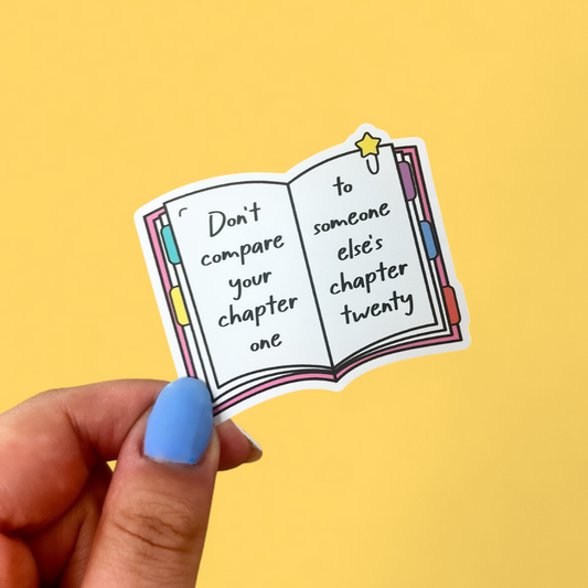 Don't Compare Yourself Bookish Sticker