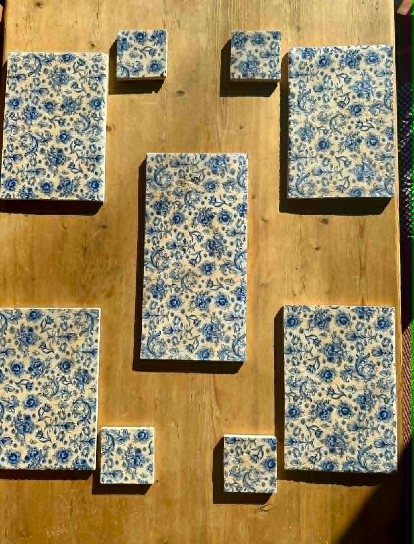 Natural Stone Placemat & Coaster Set (2–8) | Handmade Heat Resistant