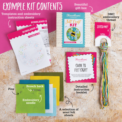 Butterfly Felt Craft Brooch Kit for Beginners