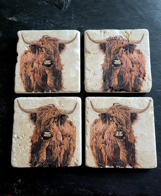 Handmade Stone coaster set  | Natural stone placemats