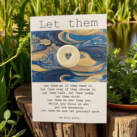 Let them... Ceramic Pocket Token Pocket hug & card