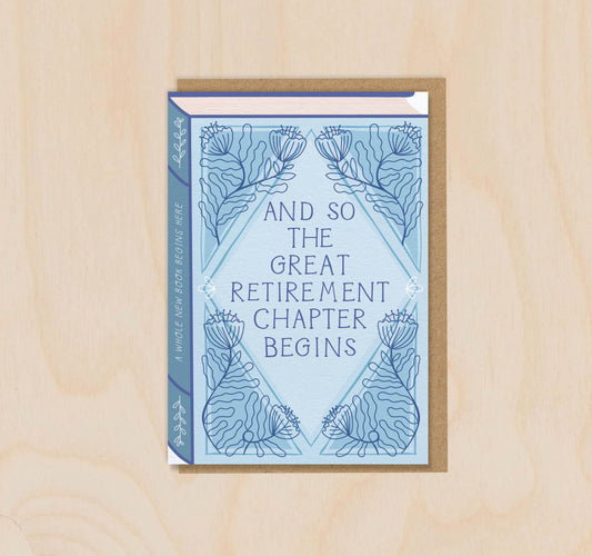 Retirement Book Card – And So the Great Retirement Chapter Begins