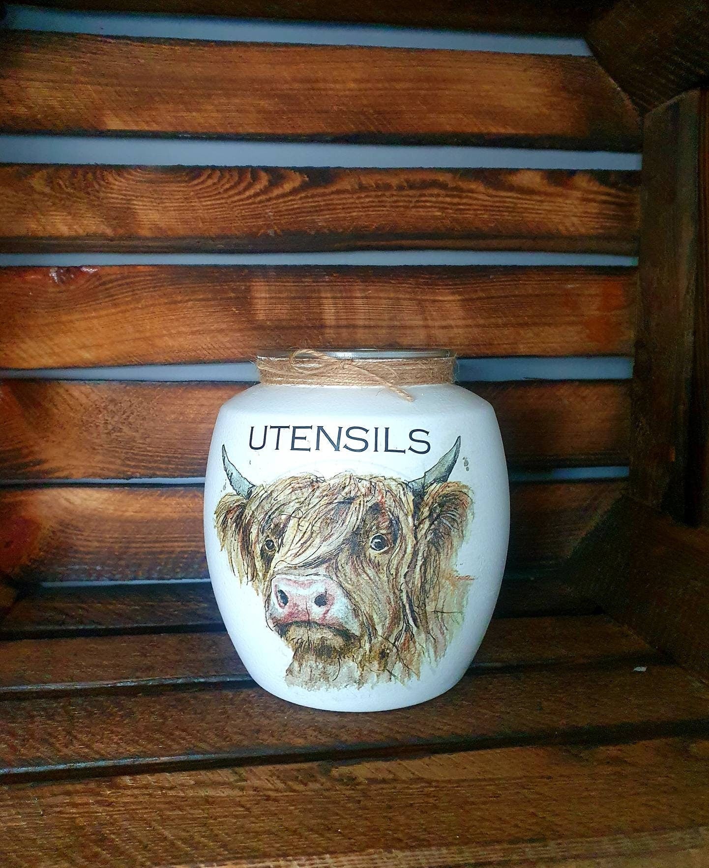 Decorative glass kilner cookie and biscuit jar