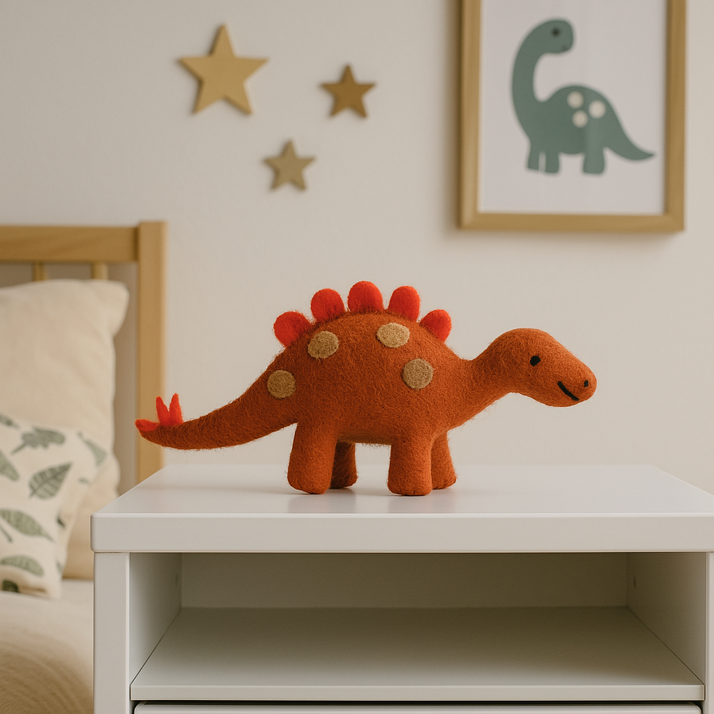 Felt Stegosaurus Dinosaurs: Orange