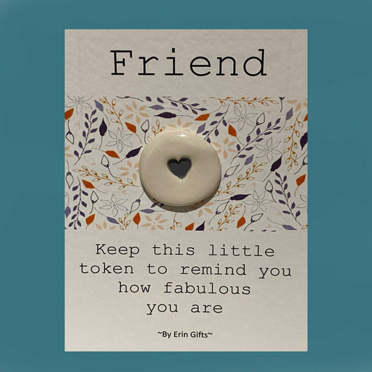 Friend Ceramic Pocket Token Pocket Hug and Card - Forever After Boutique