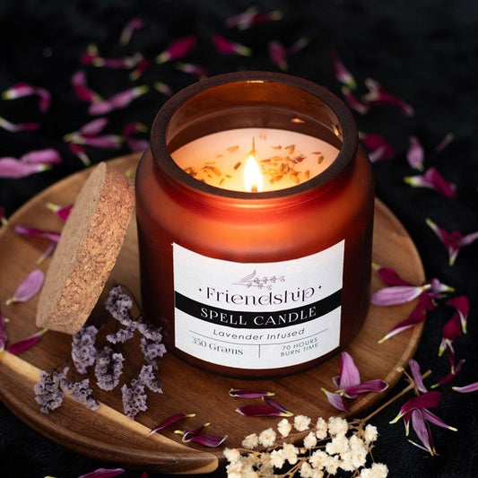 Friendship Candle: Lavender Friendship & Love Jar Candle – Manifest Connection & Harmony - Forever After Boutique