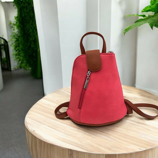Fuchsia Mini Triangular Backpack - Forever After Boutique