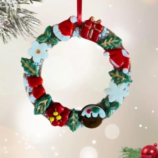 Fused Glass Christmas wreath Workshop Saturday 8th November - Forever After Boutique