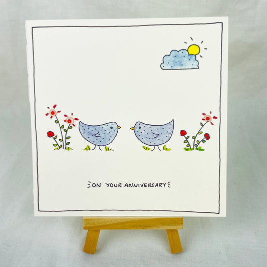 Greetings Card: ‘On Your Anniversary’ Handmade Greeting Card - Forever After Boutique