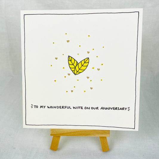 Greetings Card: ‘To My Wonderful Wife’ Anniversary Card - Forever After Boutique
