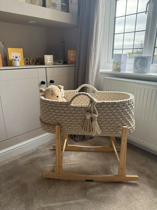 Handmade Crocheted Moses Basket - Forever After Boutique