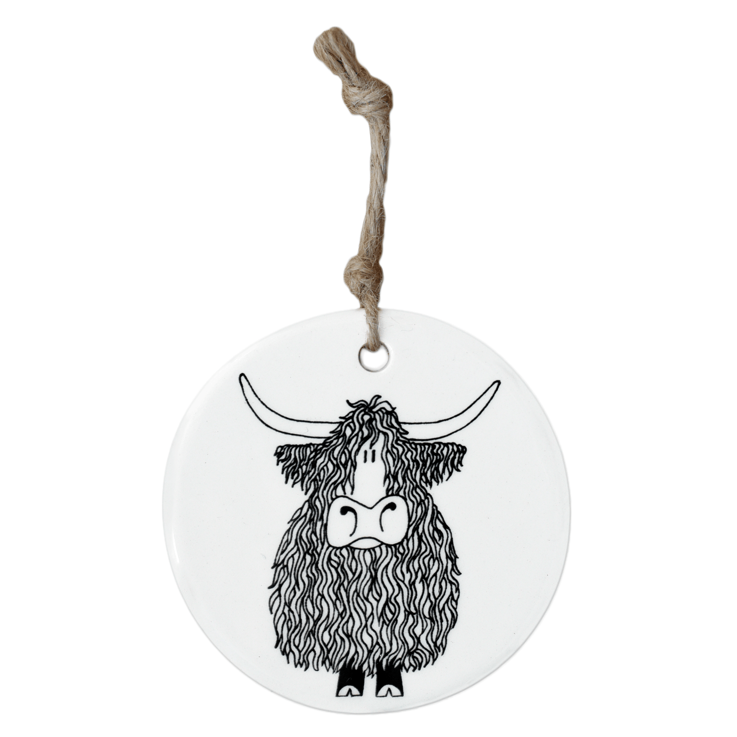 Highland Cow Ceramic Heart Keepsake - Forever After Boutique