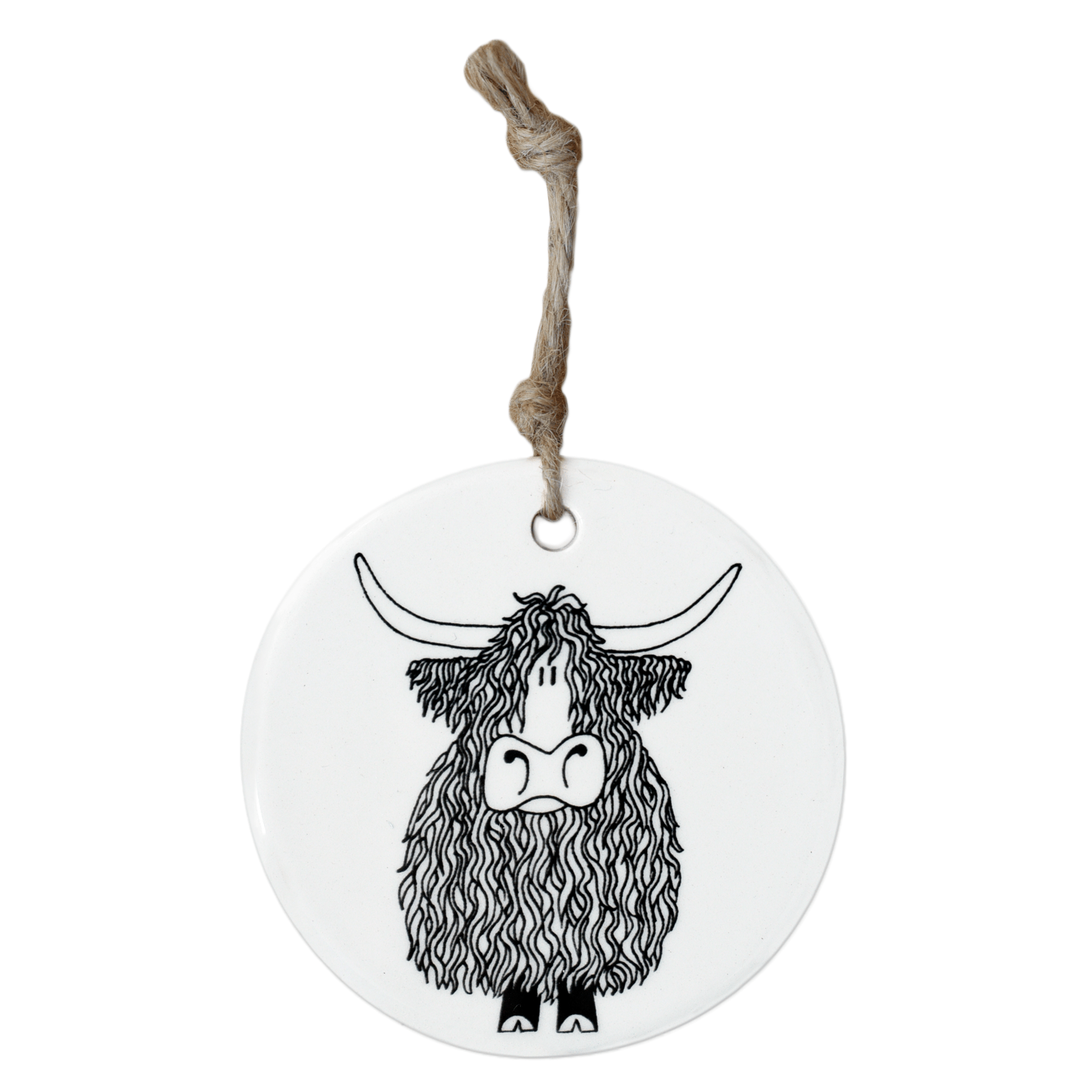Highland Cow Ceramic Heart Keepsake - Forever After Boutique