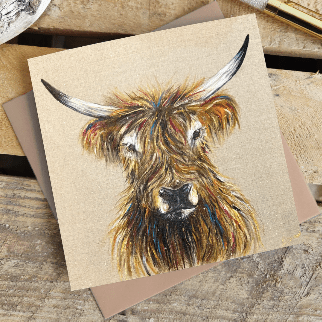 Highland Cow Greeting Card - Forever After Boutique
