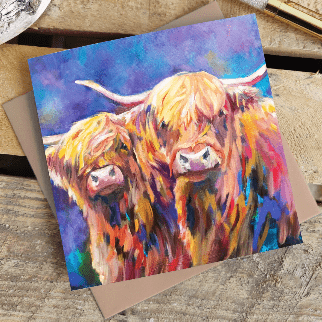 Highland Cow Greeting Card - Forever After Boutique