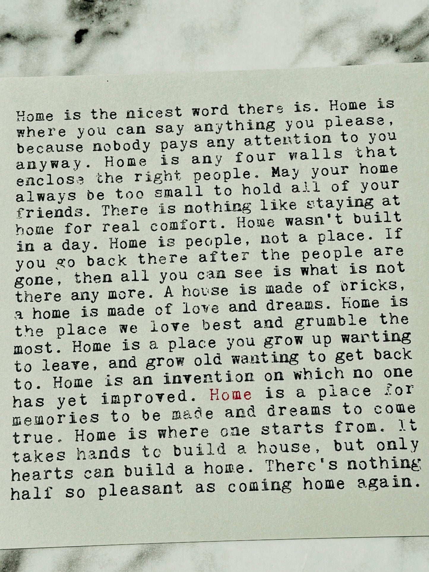 Home Wise Words Print - Forever After Boutique