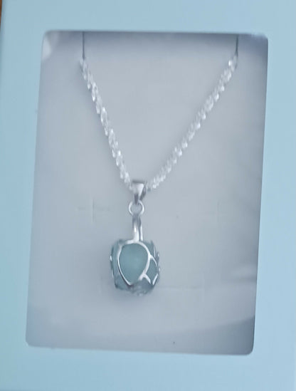 Seaglass Silver Necklace