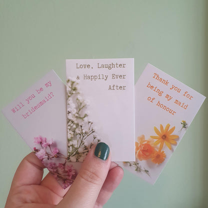 Wedding Pocket Token - Green & Gold Clay Heart - Love, Laughter, Happily Ever After Wedding Gift